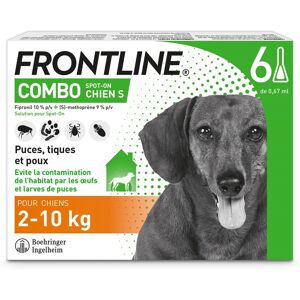 6 pipettes S FRONTLINE Combo Chien 2-10 kg - Antiparasitaire pour chien