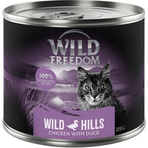 12x200g Adult Wild Hills canard, poulet Wild Freedom - Patee pour chat