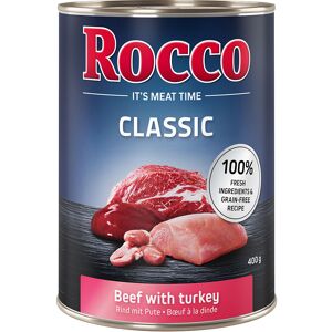 24x400g Rocco Classic boeuf, dinde - Patee pour chien