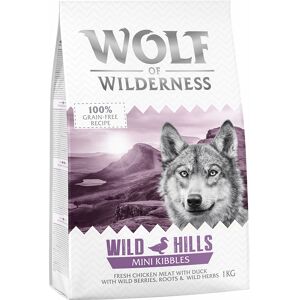 Wolf of Wilderness Adult Wild Hills, canard - sans cereales - 1 kg - croquettes MINI