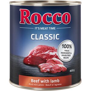 12x800g Classic bœuf, agneau Rocco - Nourriture pour chien