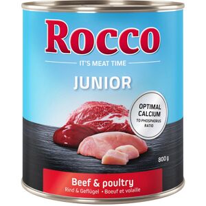 6x800g Junior volaille, bœuf Rocco - Nourriture pour chien