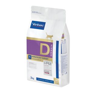 2x3kg Virbac Veterinary HPM D1 Dermatology Support - Croquettes pour chat