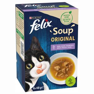 6x48g Felix Soup selection mixte - Patee pour chat