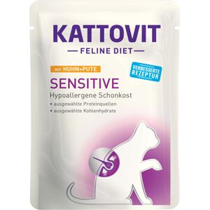 6x85g Kattovit Sensitive poulet, dinde - Patee pour chat