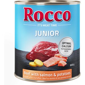 Rocco Junior 6 x 800 g pour chien - bœuf, saumon, pommes de terre