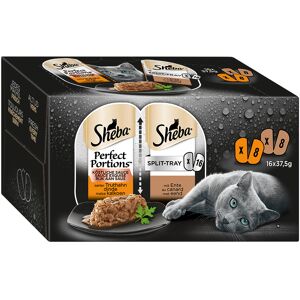 16x37,5g Sheba Perfect Portions Sauce exquise dinde et canard - Patee pour chat