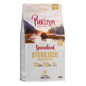 400g Purizon Adult Sterilised poulet, poisson sans cereales - Croquettes pour chat