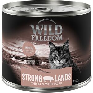 Lot Wild Freedom Adult 12 x 200 g pour chat - Strong Lands - poulet, porc