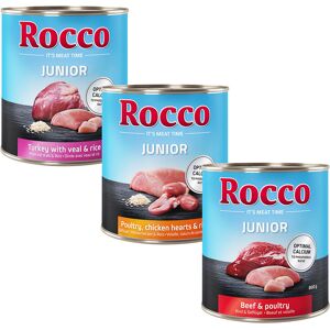 6x800g Junior, 3 varietes Rocco - Nourriture pour chien