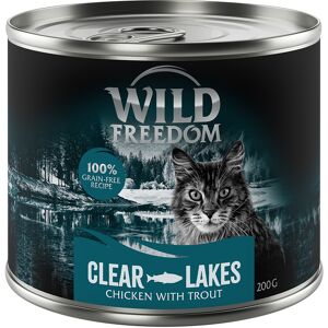 Lot Wild Freedom Adult 12 x 200 g pour chat - Clear Lakes - poulet, truite