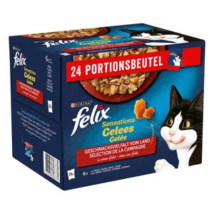 24x85g Felix Sensations gelee selection de la campagne - Patee pour chat