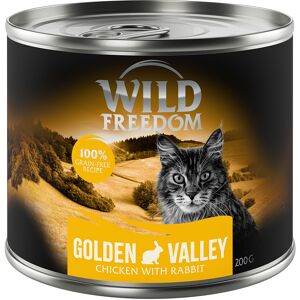 12x200g Adult Golden Valley lapin, poulet Wild Freedom - Patee pour chat