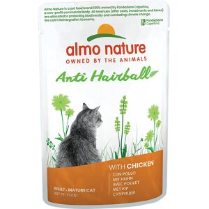 12x70g Anti Hairball poulet Almo Nature Holistic - Patee pour chat