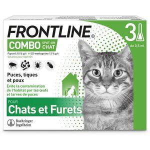 9 x Combo Frontline® Spot-on Chat - 9 pipettes Frontline® contre puces, tiques et poux