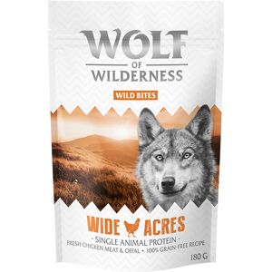 Offre d'essai : Croquettes, boîtes et friandises Wolf of Wilderness - Friandises Bouchées Wide Acres, poulet (180 g)