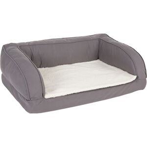 Canapé orthopédique gris M: L 90 x l 60 x H 30 cm - pour chien