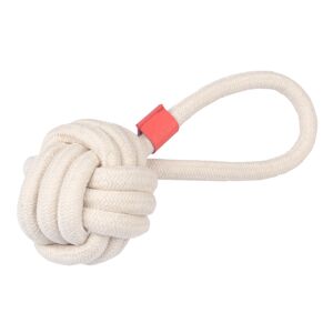 Balle en corde avec poignée TIAKI pour chien - L 23 x 8,3 cm de diamètre