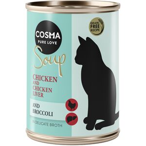 Cosma Soup 6 x 100 g pour chat - filet de poulet, foie de poulet, brocoli