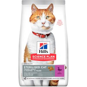 10kg Hill's Science Plan Young Adult Sterilised, canard - Croquettes pour chat