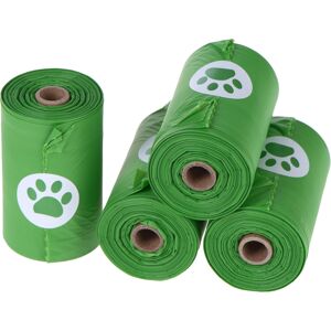 4 rouleaux de 15 sacs à excréments biodégradables - pour chien