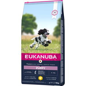 15kg Eukanuba Puppy Medium Breed poulet - Croquettes pour chiot