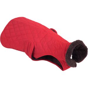 Manteau en laine matelassé rouge pour chiens - Imperméable et réglable - Publicité Manteau en laine matelassé rouge pour chiens - Imperméable et réglable - Publicité