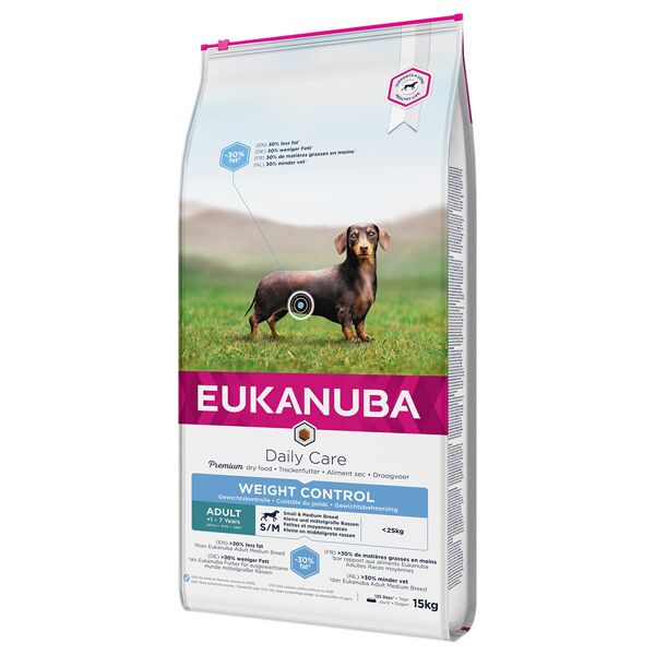 2x15kg Eukanuba Breed et Daily Care Weight Control Small/Medium Adult
