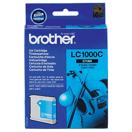 Brother Cartouche jet d'encre Brother D'origine LC1000C Cyan