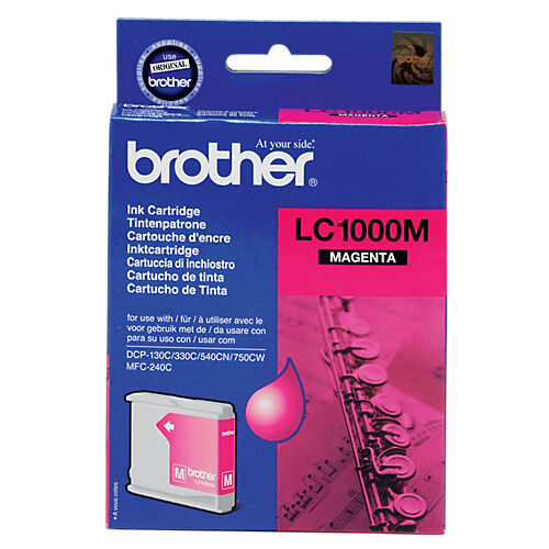 Brother Cartouche jet d'encre Brother D'origine LC1000M Magenta