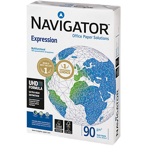 Navigator Papier Navigator A4 90 g/m² Blanc Expression - 500 Feuilles