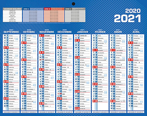 Bouchut Grandrémy Calendrier Bouchut Grandrémy 2020  2021