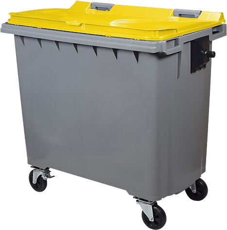 Rossignol Conteneur à déchets Rossignol Korok 770L Polypro Jaune 137 x 76 5 x 130 cm