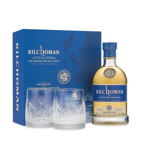 Kilchoman Whisky Kilchoman Machir Bay coffret 2 verres - 46% - Coffret 70cl 2verres