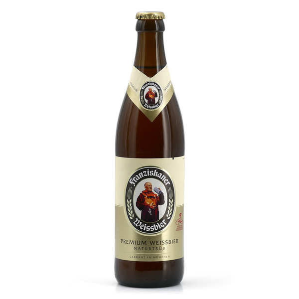 Brasserie Spaten-Franziskaner Franziskaner Hefe-Weissbier Naturtrüb - Bière Allemande 5% - 6 bouteilles de 50cl