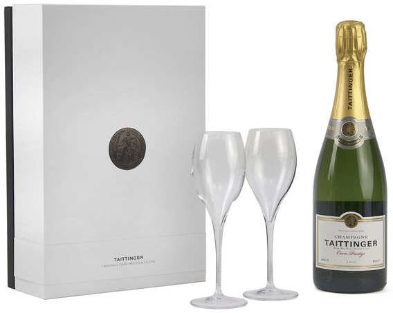 Coffret cadeau champagne Taittinger Brut Prestige 2 flutes - Coffret 75cl + 2 flutes 3016570017246 Champagne Taittinger Coffret cadeau champagne Taittinger Brut Prestige 2 flutes - Coffret 75cl + 2 flutes 3016570017246 Champagne Taittinger