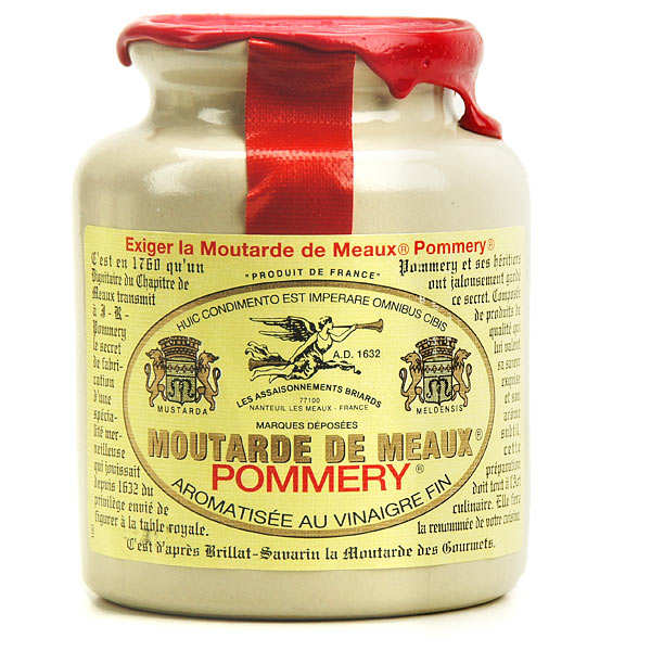 Les assaisonnements Briards Moutarde de Meaux Pommery - Pot en grès 250g bouchon liège + cire