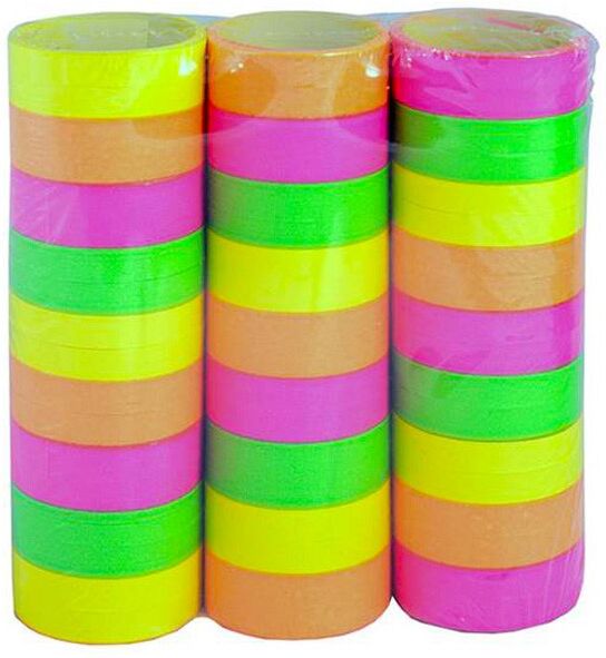 Générique 3 ROULEAUX DE 18 SERPENTINS FLUO 4 MÈTRE Générique 3 ROULEAUX DE 18 SERPENTINS FLUO 4 MÈTRE