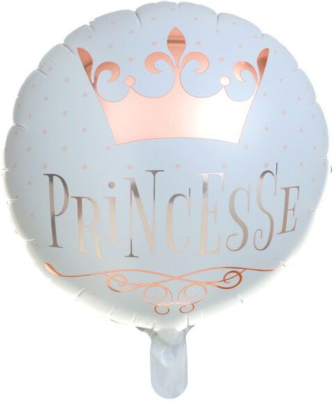 Générique BALLON ALU COURONNE PRINCESSE Ø45CM ROSE GOLD