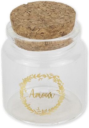 Générique FIOLE VERRE AMOUR BOUCHON LIÈGE 4.5X5.5CM OR