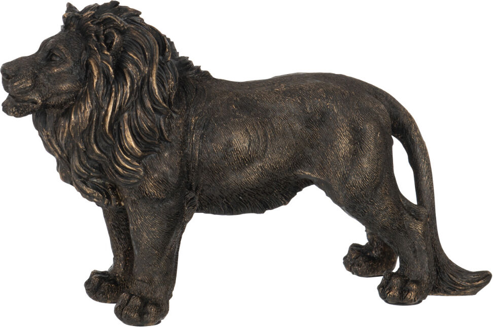 Jolipa Statue lion brun patiné bronze H20cm