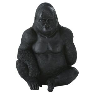 Maisons du Monde Statue de jardin gorille assis noir mat H83