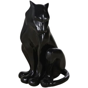 Maisons du Monde Statue tigre en magnesite recyclee noire H80