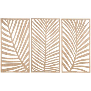 Maisons du Monde Tryptique decoration murale feuilles en bois 105x65