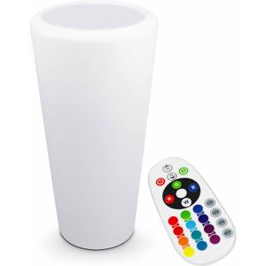 Oviala Pot de fleurs LED rechargeable multicolore