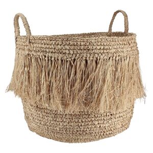 Now s Home Panier a franges en raphia naturel avec anses 48cm