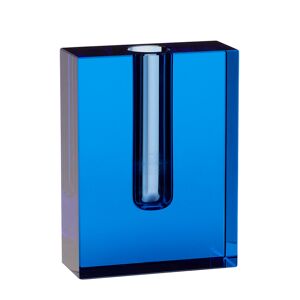 Hübsch Vase en verre bleu H16 H16