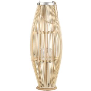 Beliani Lanterne en bois clair 84 cm