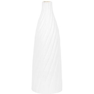 Beliani Vase decoratif en terre cuite blanc H45