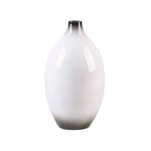 Beliani Vase decoratif en terre cuite blanc H36